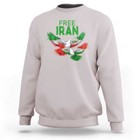 Iranian Flag Peace Doves Sweatshirt Free Iran Freedom Statement Gift