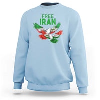 Iranian Flag Peace Doves Sweatshirt Free Iran Freedom Statement Gift