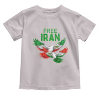 Iranian Flag Peace Doves Toddler T Shirt Free Iran Freedom Statement Gift
