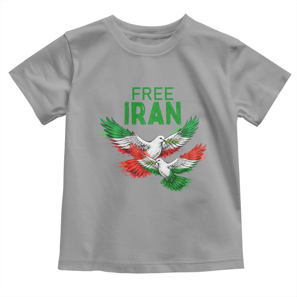 Iranian Flag Peace Doves Toddler T Shirt Free Iran Freedom Statement Gift