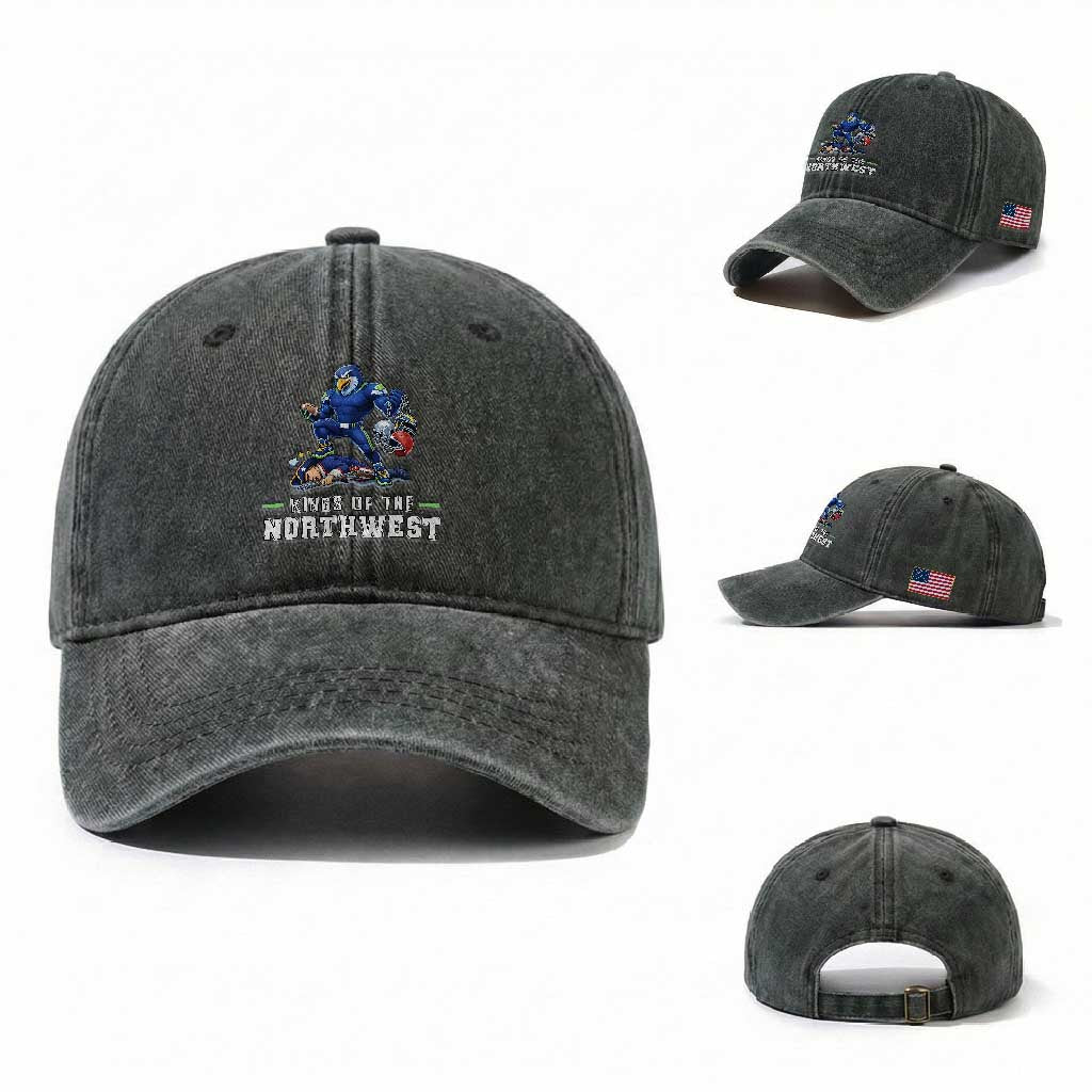 Kings Of The Northwest Washed Cotton Baseball Cap Funny Seattle Dominates New England