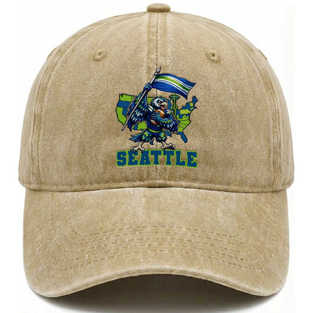 Pacific Northwest Football Pride Washed Cotton Baseball Cap Seattle Fan