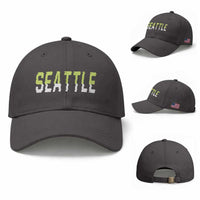 Seattle Retro Glitch Fan Gift Baseball Cap Proud Northwest 12s Fan