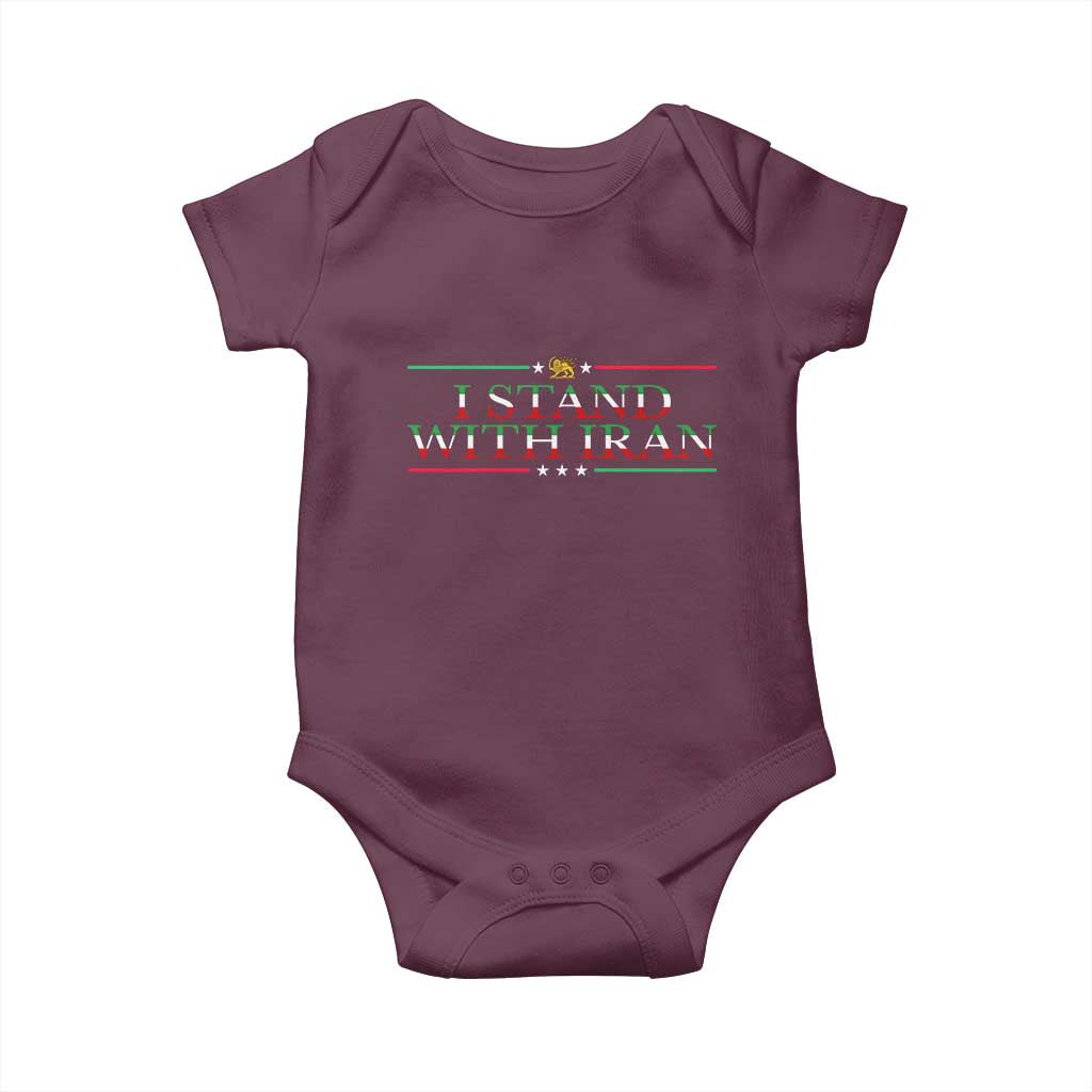 I Stand With Iran Baby Onesie Freedom For Iran 2026 Resistance Movement