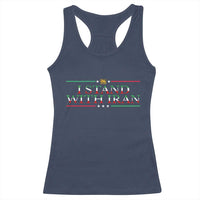 I Stand With Iran Racerback Tank Top Freedom For Iran 2026 Resistance Movement