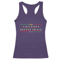 I Stand With Iran Racerback Tank Top Freedom For Iran 2026 Resistance Movement
