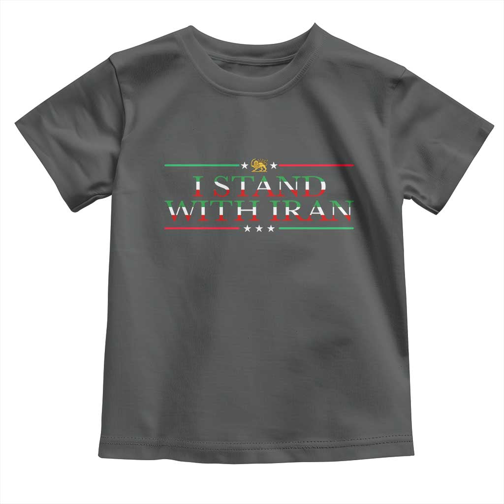 I Stand With Iran Toddler T Shirt Freedom For Iran 2026 Resistance Movement