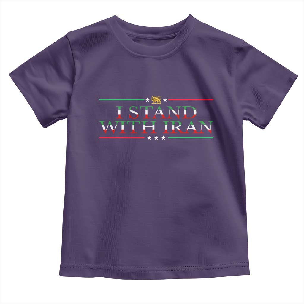 I Stand With Iran Toddler T Shirt Freedom For Iran 2026 Resistance Movement
