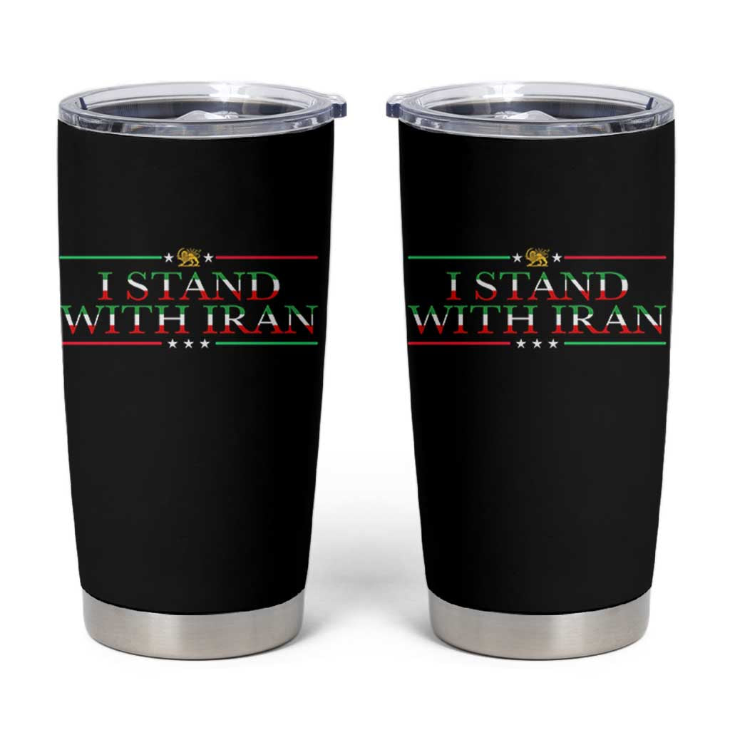 I Stand With Iran Tumbler Cup Freedom For Iran 2026 Resistance Movement