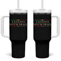 I Stand With Iran Tumbler With Handle Freedom For Iran 2026 Resistance Movement