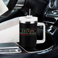 I Stand With Iran Tumbler With Handle Freedom For Iran 2026 Resistance Movement