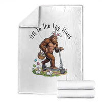 Funny Easter Bigfoot Throw Blanket Off To The Egg Hunt
