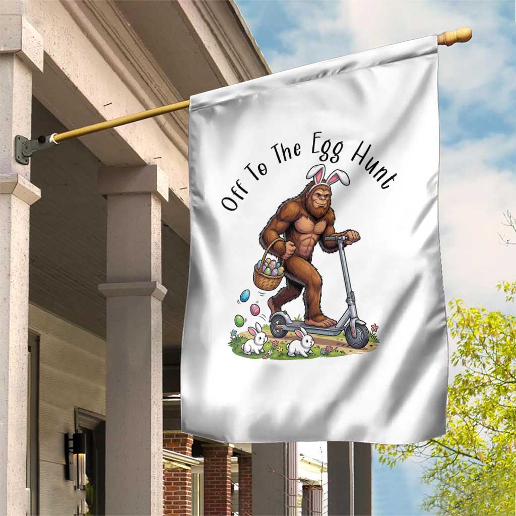 Funny Easter Bigfoot Garden Flag Off To The Egg Hunt