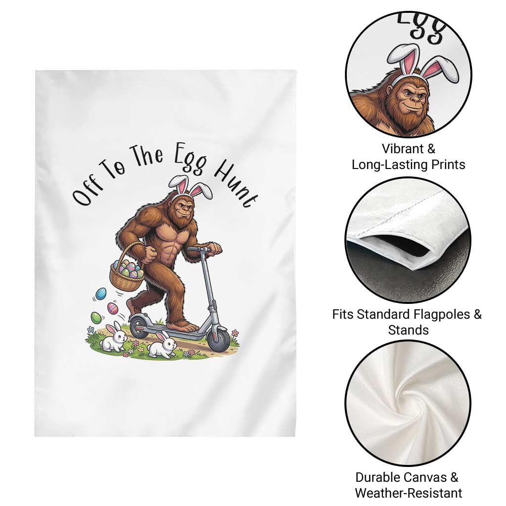 Funny Easter Bigfoot Garden Flag Off To The Egg Hunt