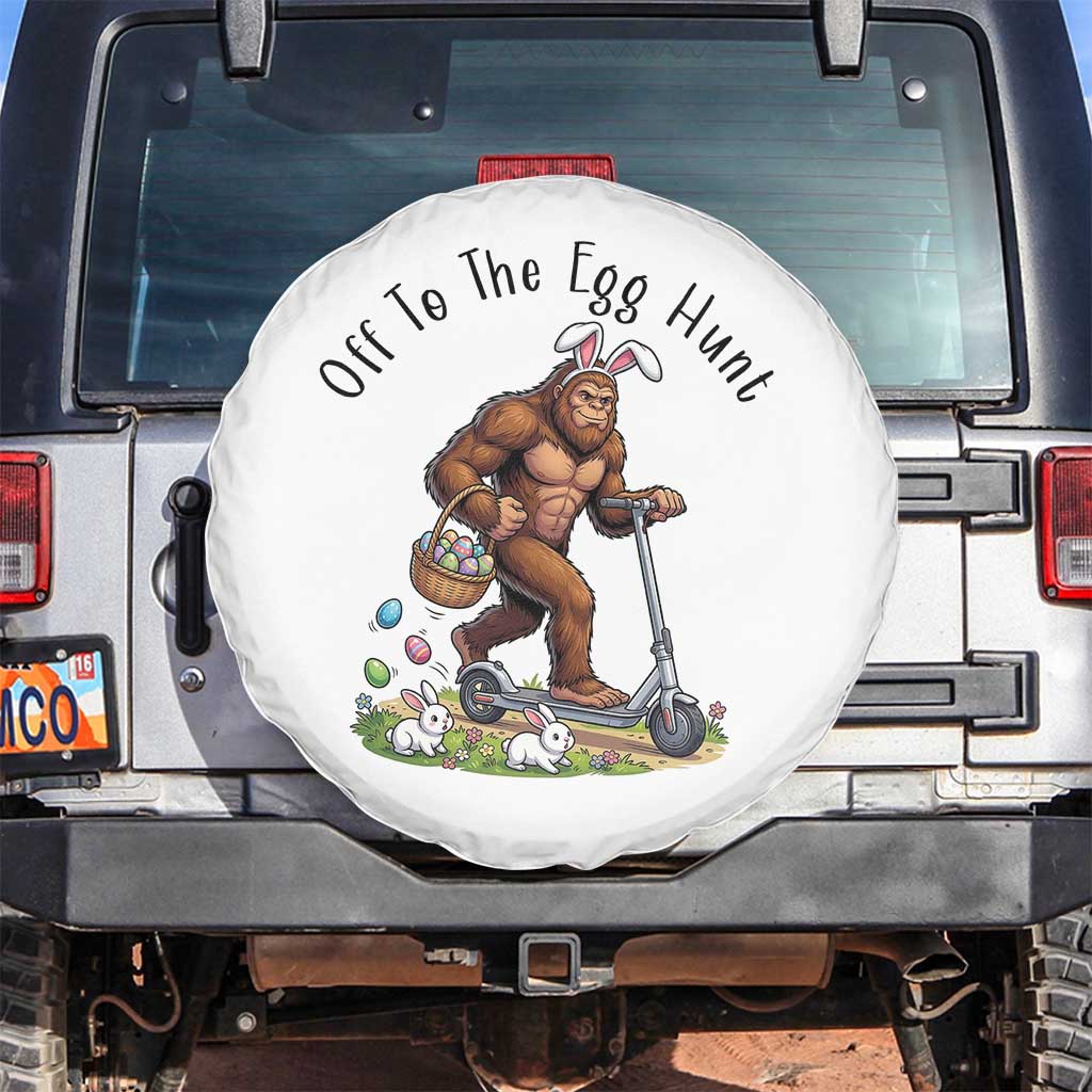 Funny Easter Bigfoot Spare Tire Cover Off To The Egg Hunt
