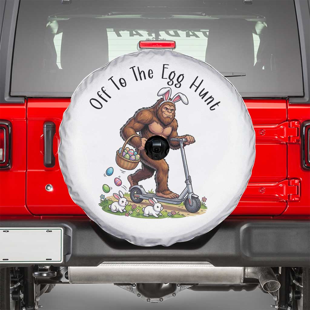 Funny Easter Bigfoot Spare Tire Cover Off To The Egg Hunt