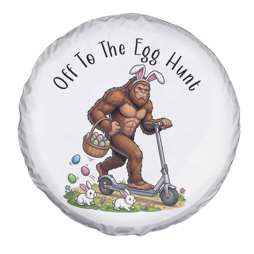 Funny Easter Bigfoot Spare Tire Cover Off To The Egg Hunt
