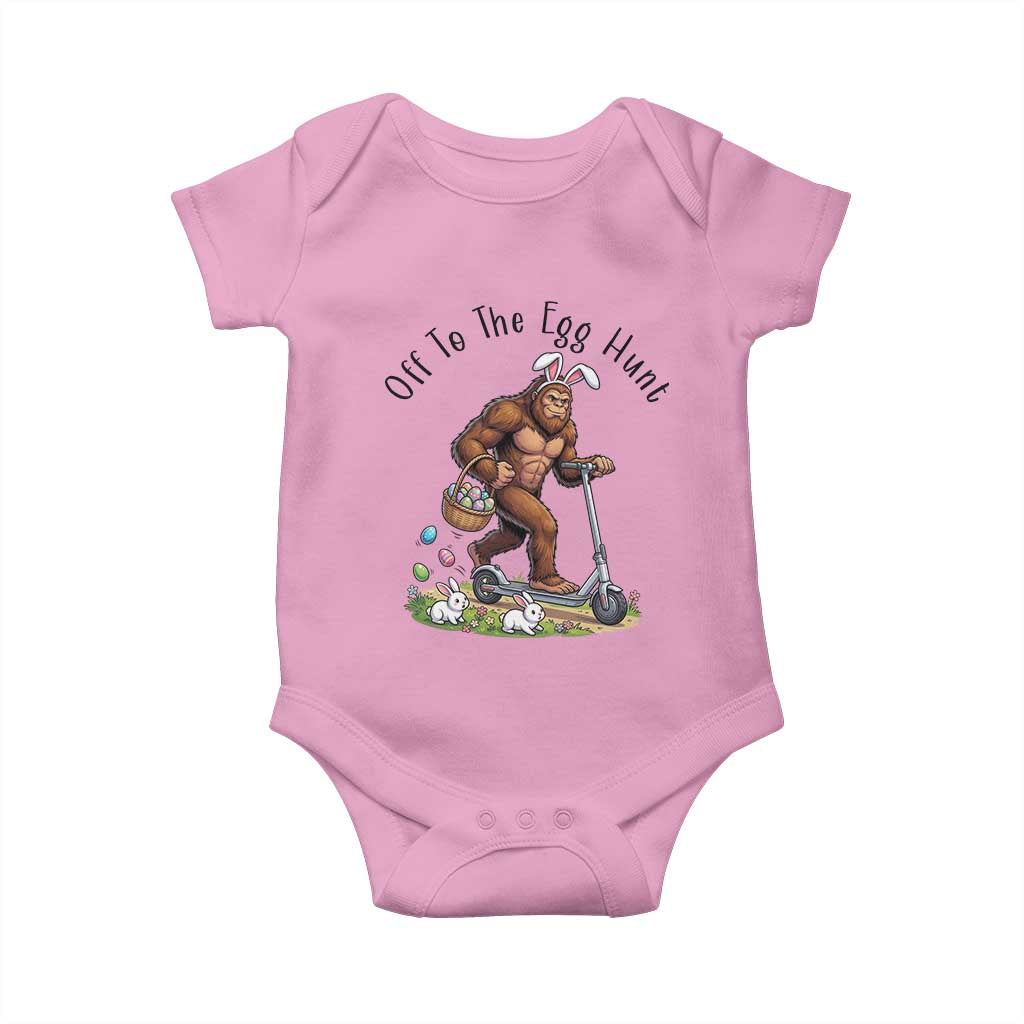 Funny Easter Bigfoot Baby Onesie Off To The Egg Hunt