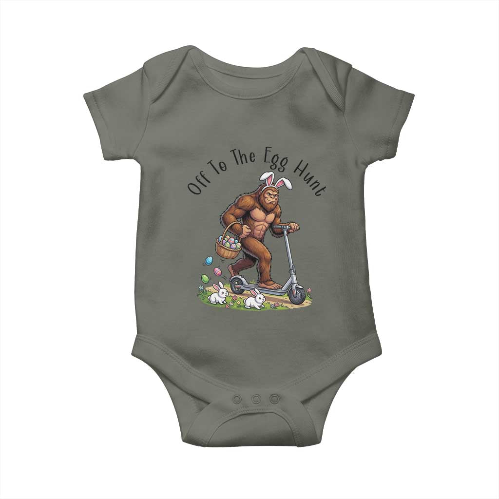 Funny Easter Bigfoot Baby Onesie Off To The Egg Hunt