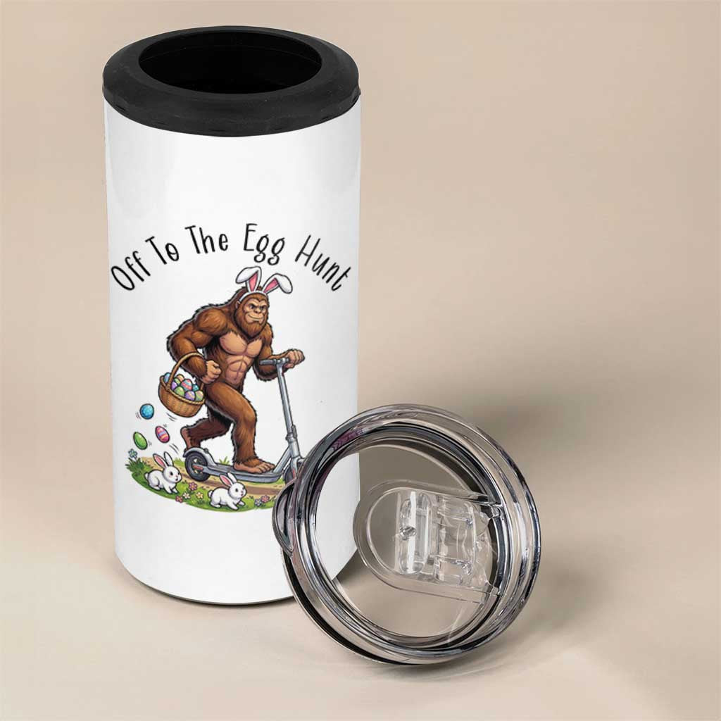Funny Easter Bigfoot 4 in 1 Can Cooler Tumbler Off To The Egg Hunt