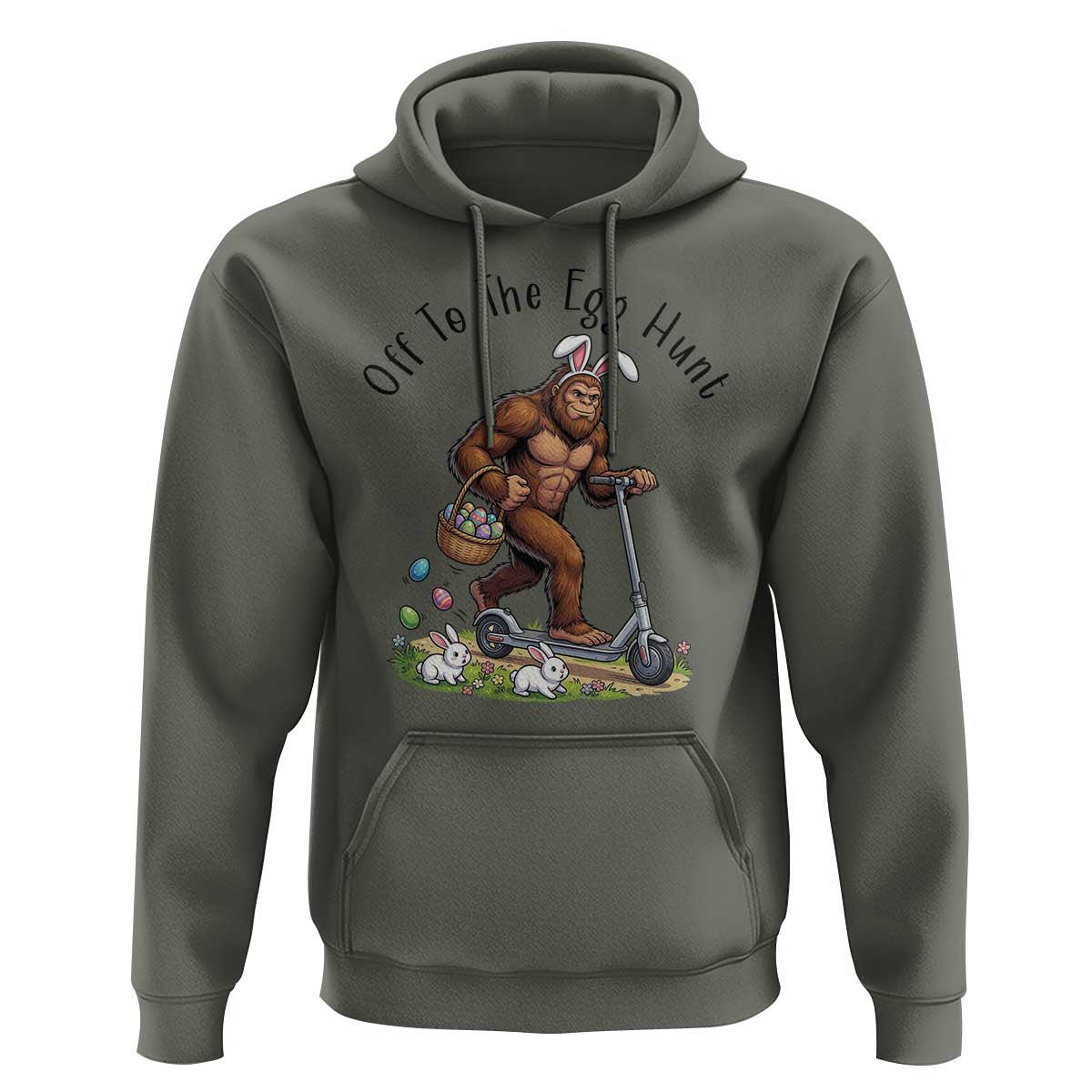 Funny Easter Bigfoot Hoodie Off To The Egg Hunt
