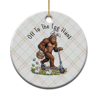 Funny Easter Bigfoot Ceramic Ornament Off To The Egg Hunt