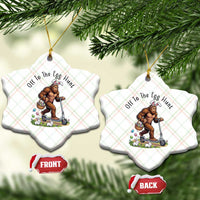 Funny Easter Bigfoot Ceramic Ornament Off To The Egg Hunt