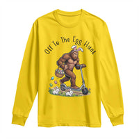 Funny Easter Bigfoot Long Sleeve Shirt Off To The Egg Hunt