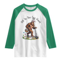 Funny Easter Bigfoot Raglan Shirt Off To The Egg Hunt