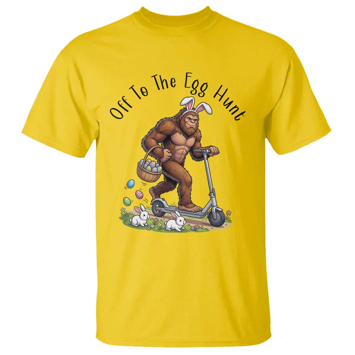 Funny Easter Bigfoot T Shirt Off To The Egg Hunt