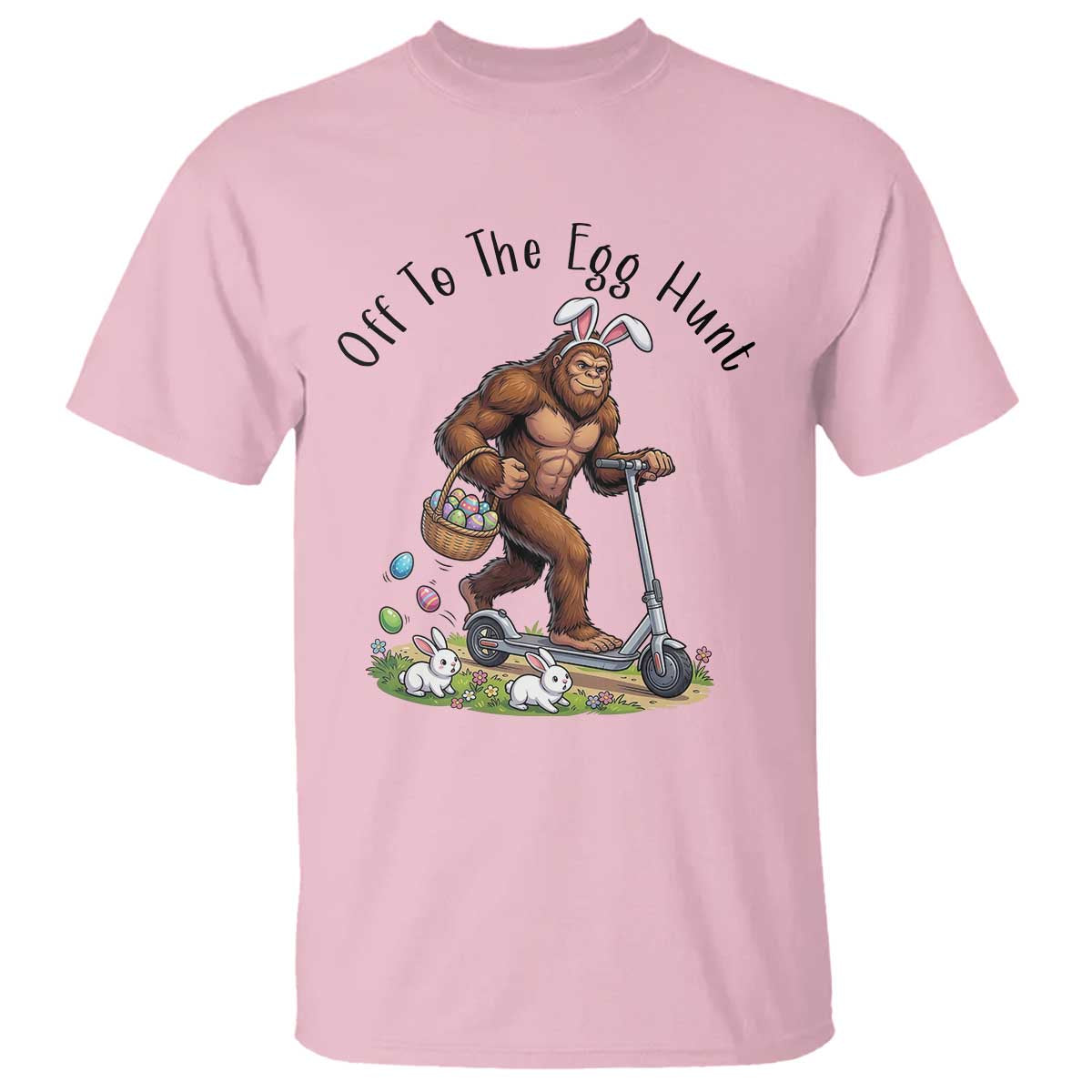 Funny Easter Bigfoot T Shirt Off To The Egg Hunt
