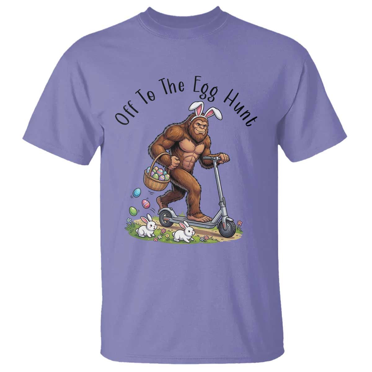 Funny Easter Bigfoot T Shirt Off To The Egg Hunt