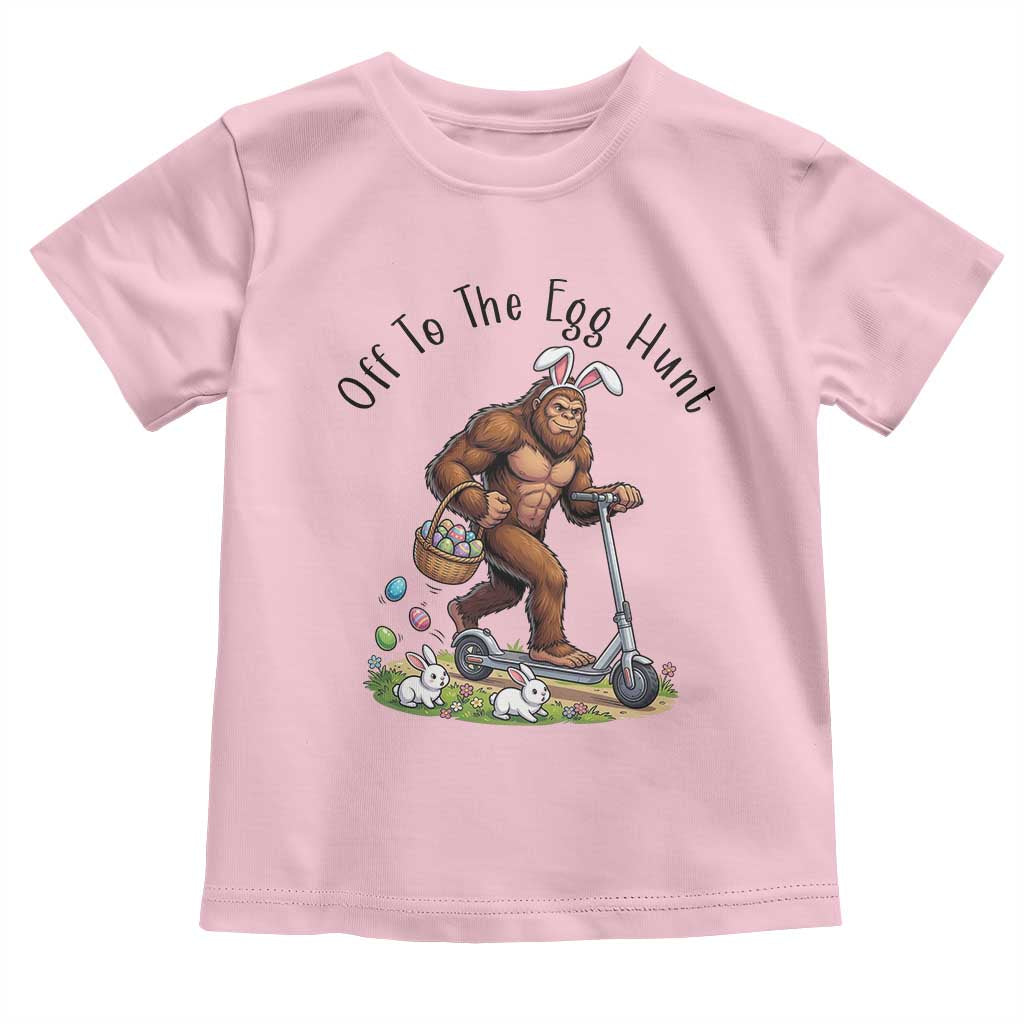 Funny Easter Bigfoot Toddler T Shirt Off To The Egg Hunt