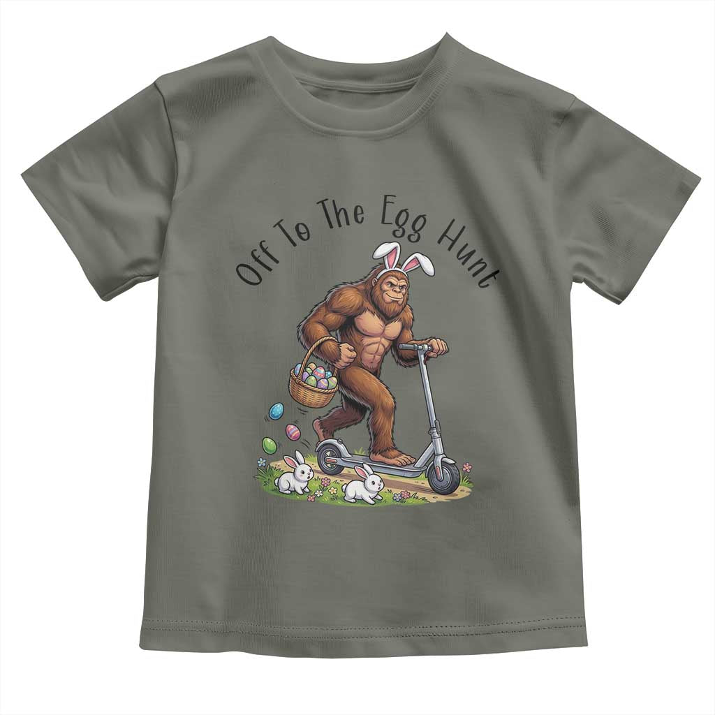 Funny Easter Bigfoot Toddler T Shirt Off To The Egg Hunt