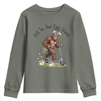 Funny Easter Bigfoot Youth Sweatshirt Off To The Egg Hunt
