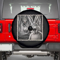 Funny Easter Bunny Selfie Mothman Egg Hunt Spare Tire Cover