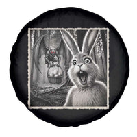 Funny Easter Bunny Selfie Mothman Egg Hunt Spare Tire Cover