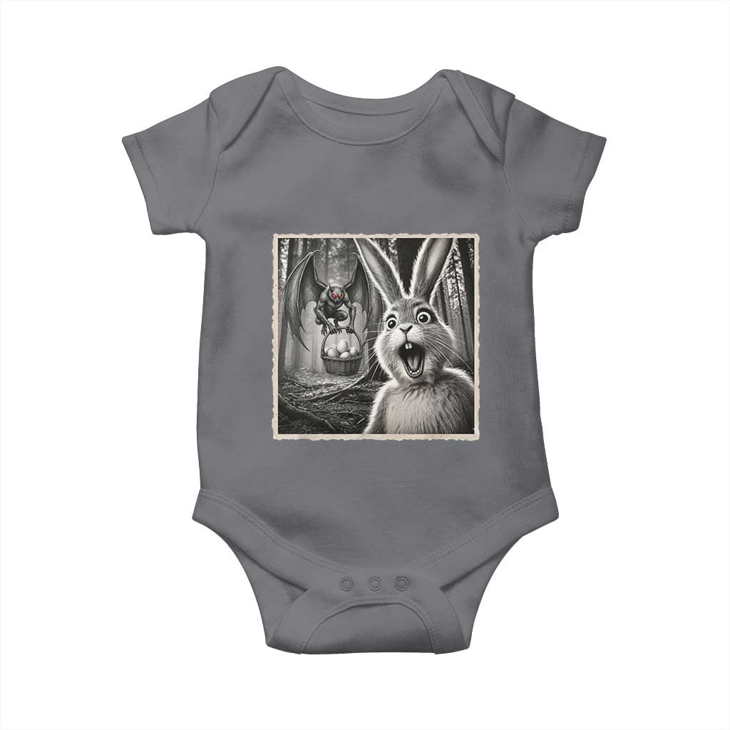 Funny Easter Bunny Selfie Mothman Egg Hunt Baby Onesie