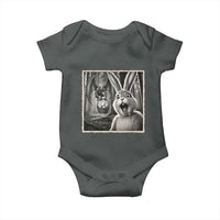 Funny Easter Bunny Selfie Mothman Egg Hunt Baby Onesie
