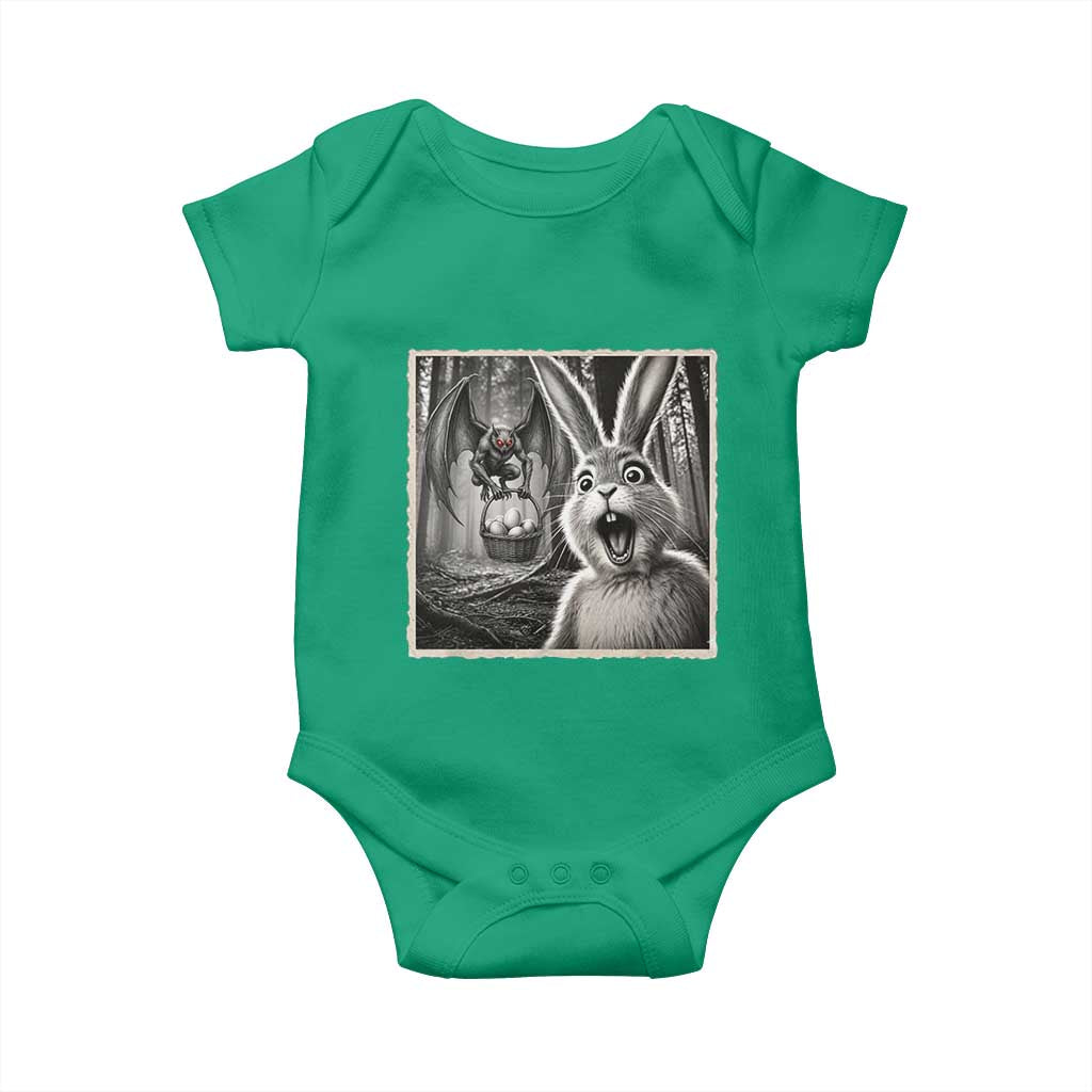Funny Easter Bunny Selfie Mothman Egg Hunt Baby Onesie