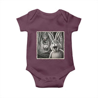 Funny Easter Bunny Selfie Mothman Egg Hunt Baby Onesie