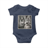 Funny Easter Bunny Selfie Mothman Egg Hunt Baby Onesie