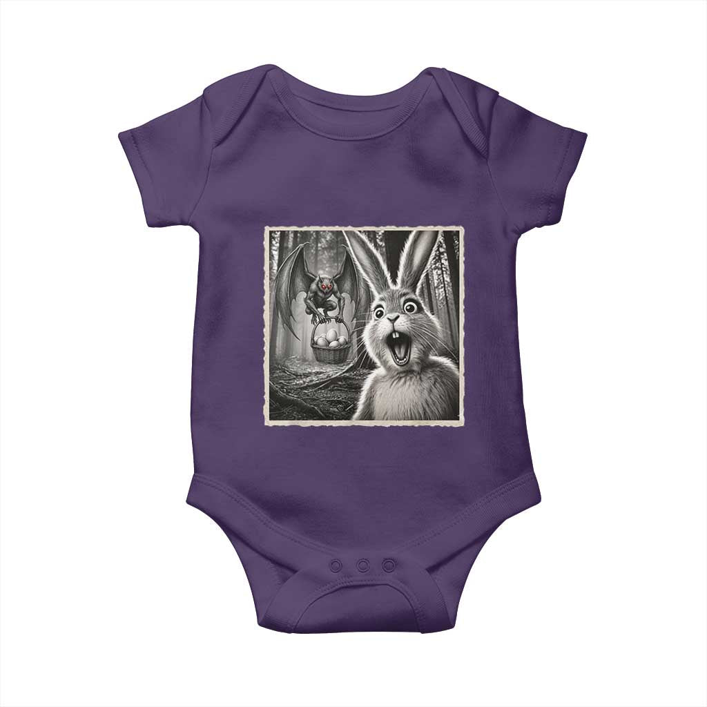 Funny Easter Bunny Selfie Mothman Egg Hunt Baby Onesie