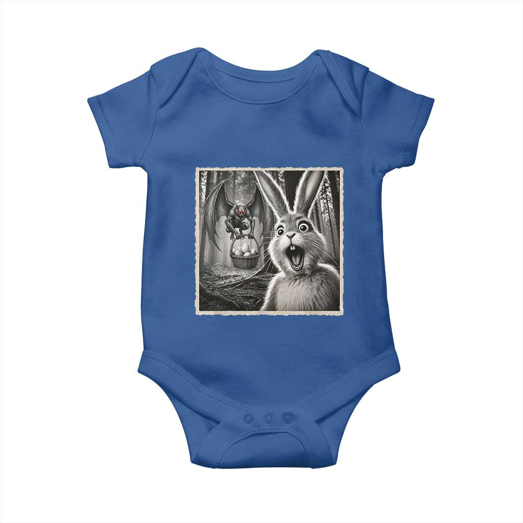 Funny Easter Bunny Selfie Mothman Egg Hunt Baby Onesie