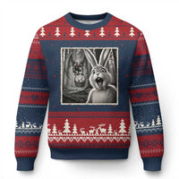 Funny Easter Bunny Selfie Mothman Egg Hunt Ugly Christmas Sweater
