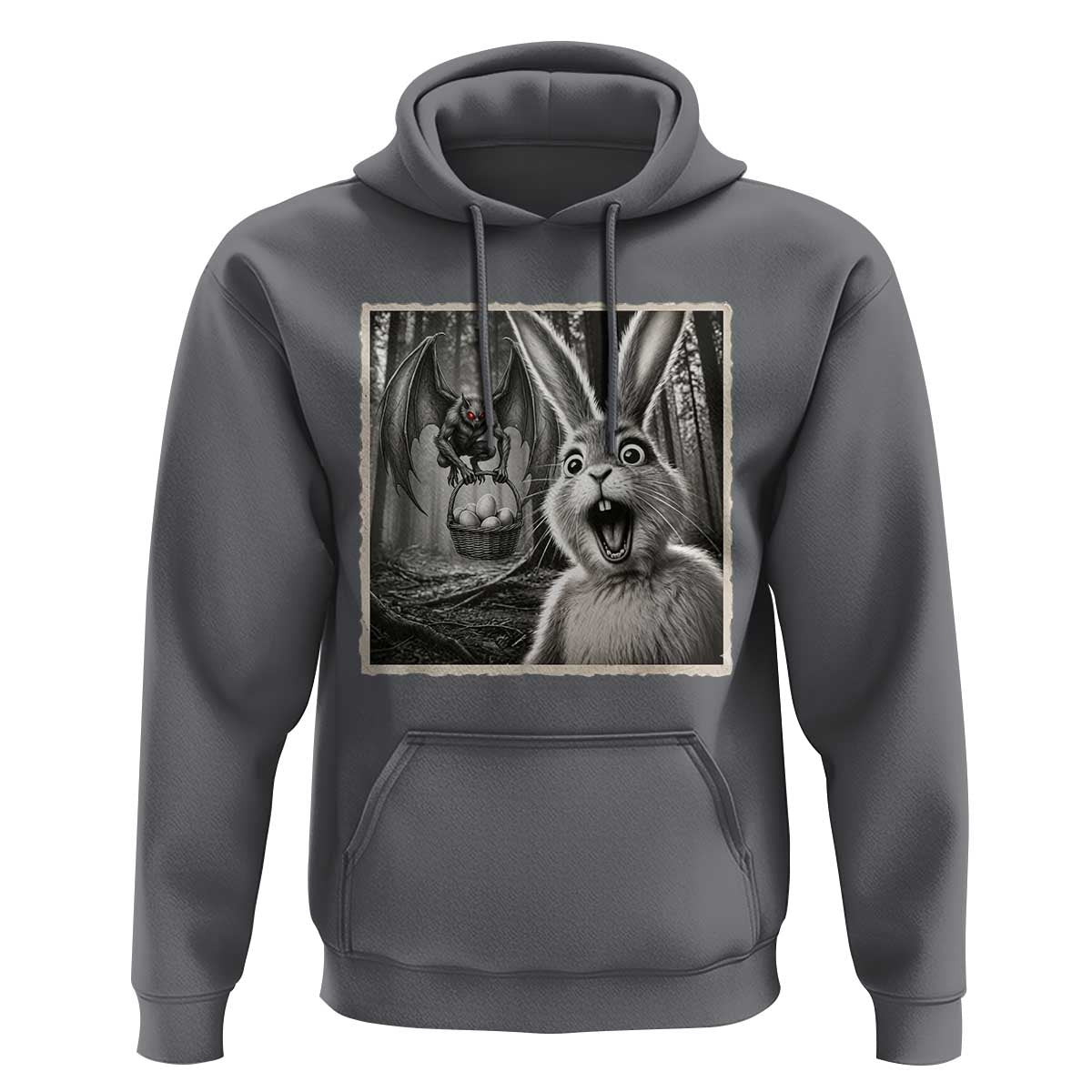 Funny Easter Bunny Selfie Mothman Egg Hunt Hoodie