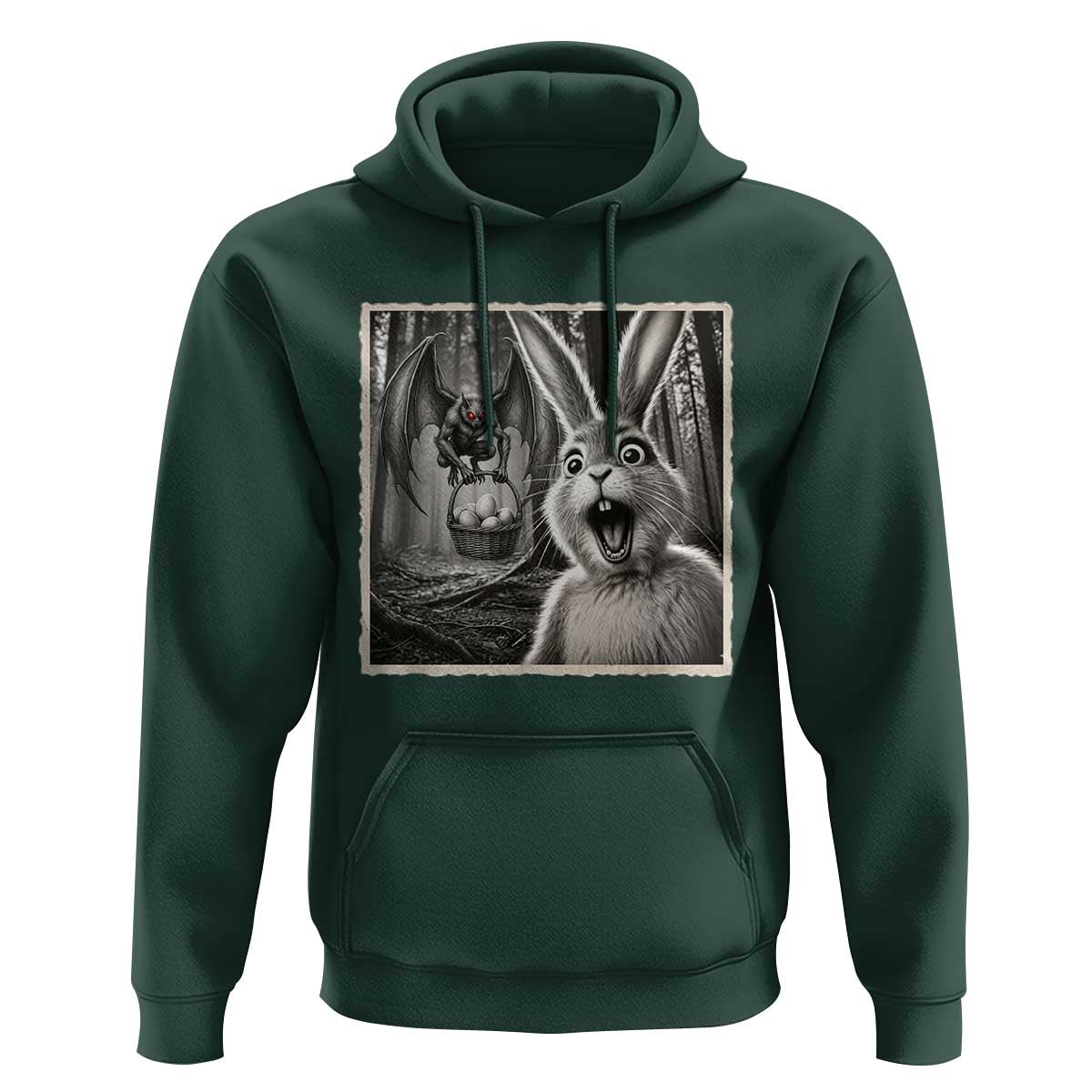 Funny Easter Bunny Selfie Mothman Egg Hunt Hoodie