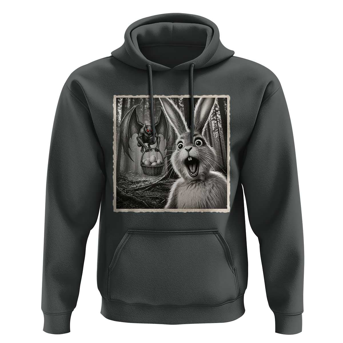 Funny Easter Bunny Selfie Mothman Egg Hunt Hoodie