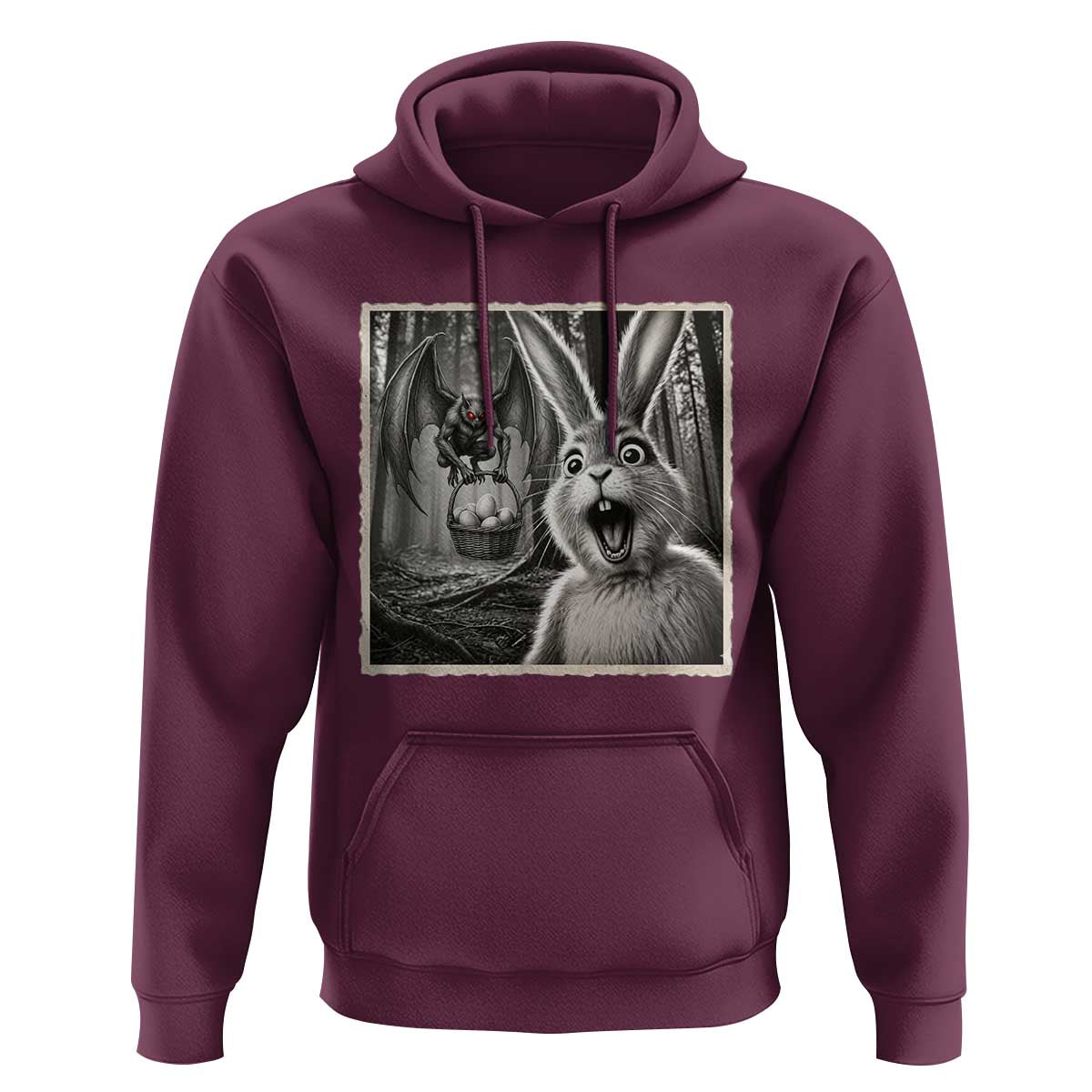 Funny Easter Bunny Selfie Mothman Egg Hunt Hoodie