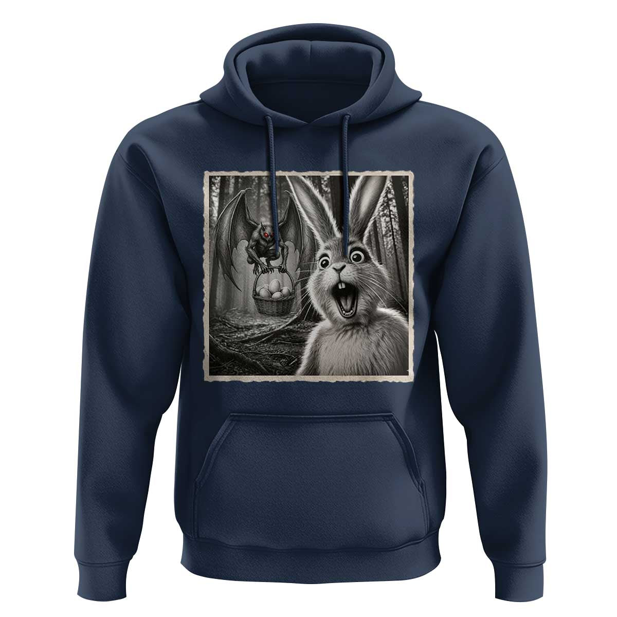 Funny Easter Bunny Selfie Mothman Egg Hunt Hoodie